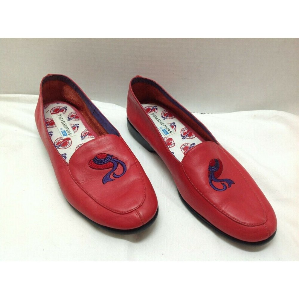 Keds Grasshoppers Red Hat Society Leather Loafers